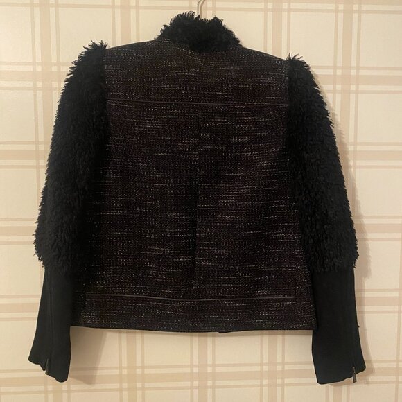 BCBGMaxAzria - Tweed & Faux Fur Jacket - Picture 4 of 5